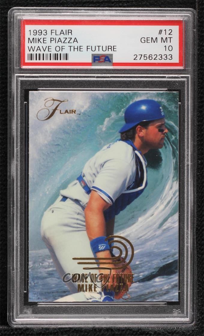 1993 FLAIR WAVE OF THE FUTURE #12 Mike Piazza front