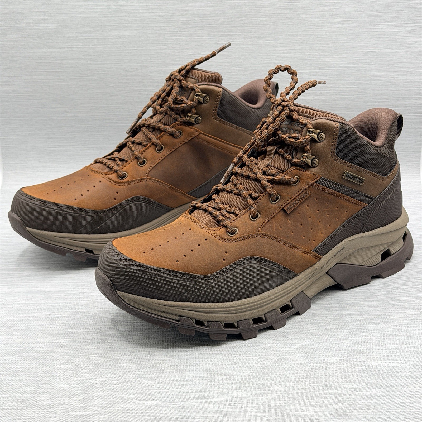 's 13 Boots Waterproof Leather Hiking Brown Glide 205639