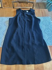 A New Day Mini Sheath Dress Black Size 17 Crew Neck Side Zipper