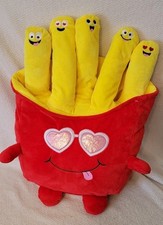 Food Pillow French Fries Plushie 18" Stuffed Toy Potato Fast Food Smile Plush