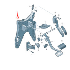 VW TOUAREG 7P MK2 Pedal Cluster Bracket LHD 7P0723117E NEW ORIGINAL