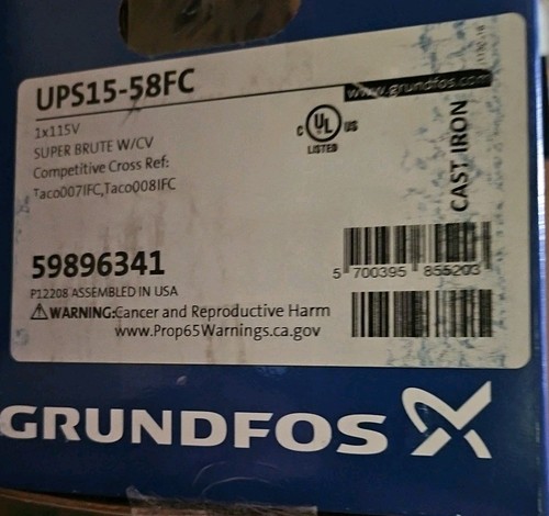 Grundfos 59896341 UPS15-58FC Super Brute Circulator, Red, Small - Picture 2 of 2
