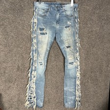 Smoke Rise Mens Jeans 32x36 Stacked Flared Fi...