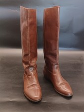 Vintage Nine West Brown Leather Riding Boots "Laureen" 7.5. E2621S