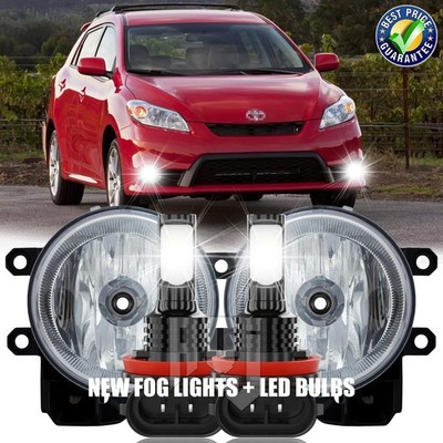 Pair For Toyota Matrix 2009-2014 Front Bumper LED Fog Light Lamps Left & Right