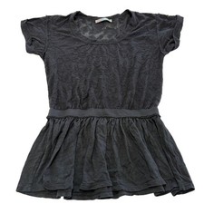 Free People Beach Coverup Women Small Black Peplum Lace Boho Dress