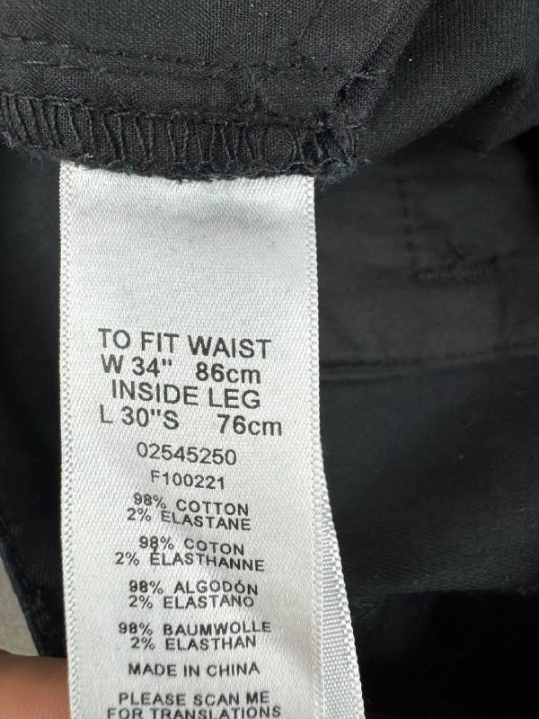 Pantalones negros para hombre talla 34x30 de ASOS Foto 4 de 4