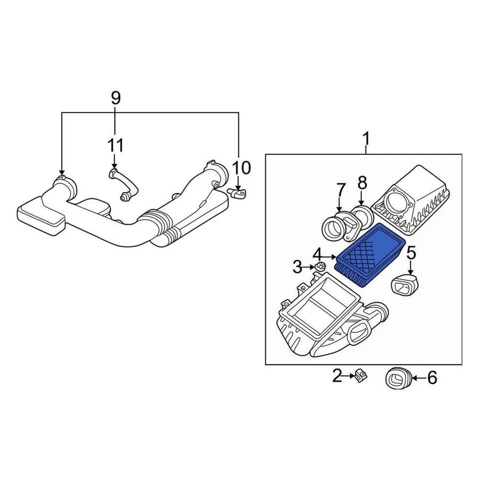 For Ford Thunderbird 2002-2005 Ford XW4Z9601AC Engine Air Filter Foto 3 de 3