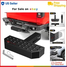 Hitch Step Alloy Steel 11.9 Inch Rear Bumper Guard for Pickup Truck SUV