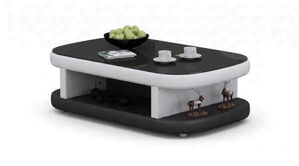 Couchtisch Modern Hochglanz Schwarz Elegant Wohnzimmertisch Luxus-image