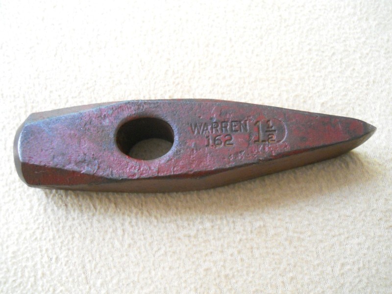 Vintage WARREN # 162 1 1/2" Blacksmith's Cut Off Hammer Head