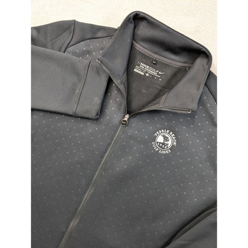 Nike Golf Pebble Beach Therma-FIT Jacket Womens XL Black Polka Dot Full Zip