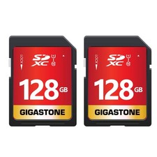 GIGASTONE 128GB SD Card 2-Pack UHS-I U1 Class 128GB, Full HD