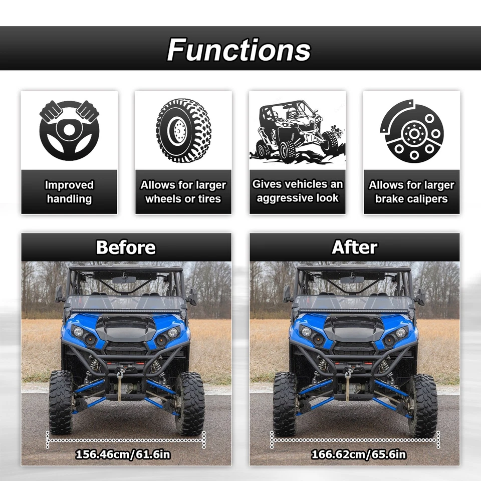 4x137mm 4pcs 2.0" Wheel Adapter Spacers For Kawasaki Mule 3000/3010/4000/4010 - Image 4 of 4