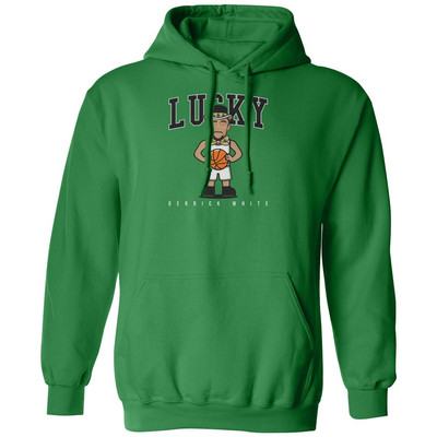 Lucky Derrick Boston Inspired Tee - Basketball Fans Unisex Hooded Sweatshirt