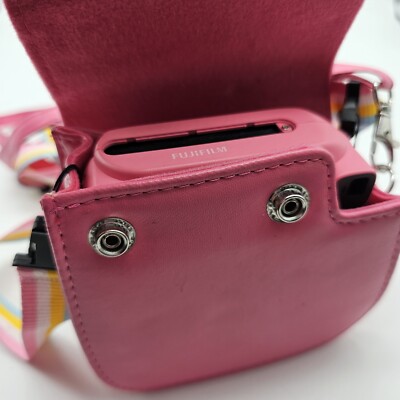 Fuji Instax Mini 9 Pink Camera with Pink Leather Case Works | eBay