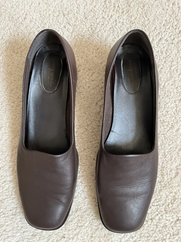 Zapatos sin cordones Easy Spirits para mujer marrón talla 8 M tacón bloque bomba Foto 2 de 4