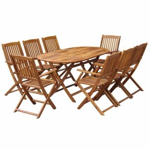 Vidaxl Mobilier De Jardin 9 Pcs Bois D Acacia Massif Salon De