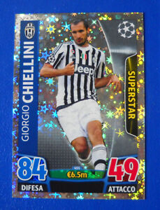 CARD MATCH ATTAX CHAMPIONS LEAGUE 2015//16 ITA JUVENTUS N.455 CHIELLINI