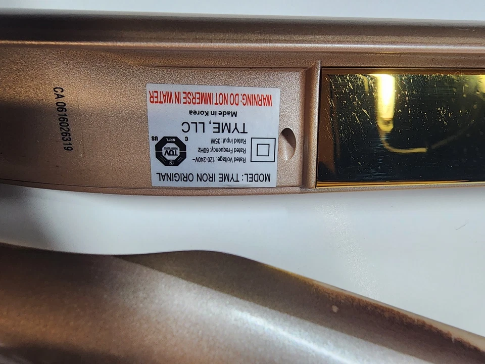 Rizador y plancha de pelo Tyme Iron original 2 en 1 oro rosa probado funcionando Foto 4 de 4