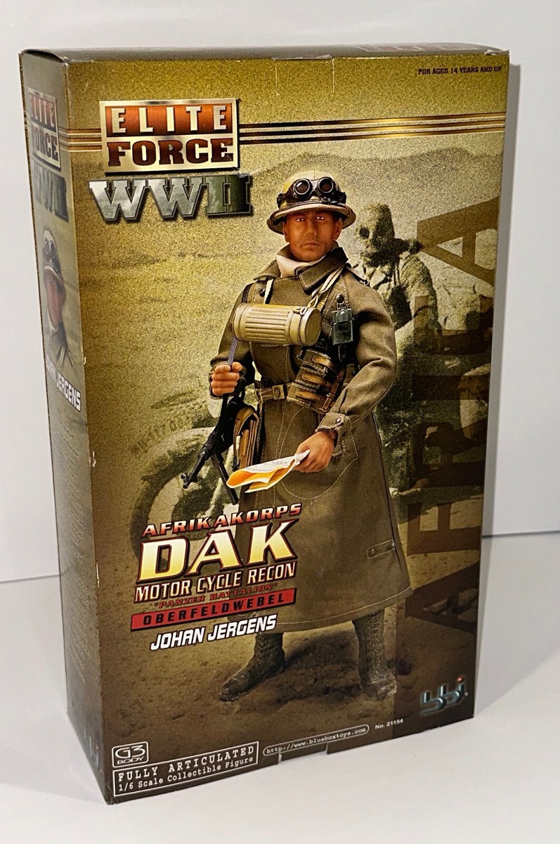 2002 Blue Box Toys ELITE FORCE WWII DAK Motor Cycle Recon