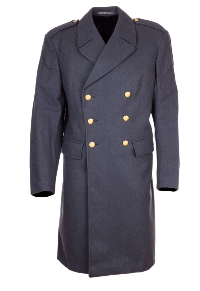 Manteau Laine Vintage Militaire Air force Double Boutonnage Collier Point 44" - Photo 4/4