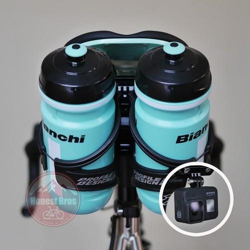 Bicycle Saddle Mount Two Water Bottle Cages / Tri TT Triathlon Time