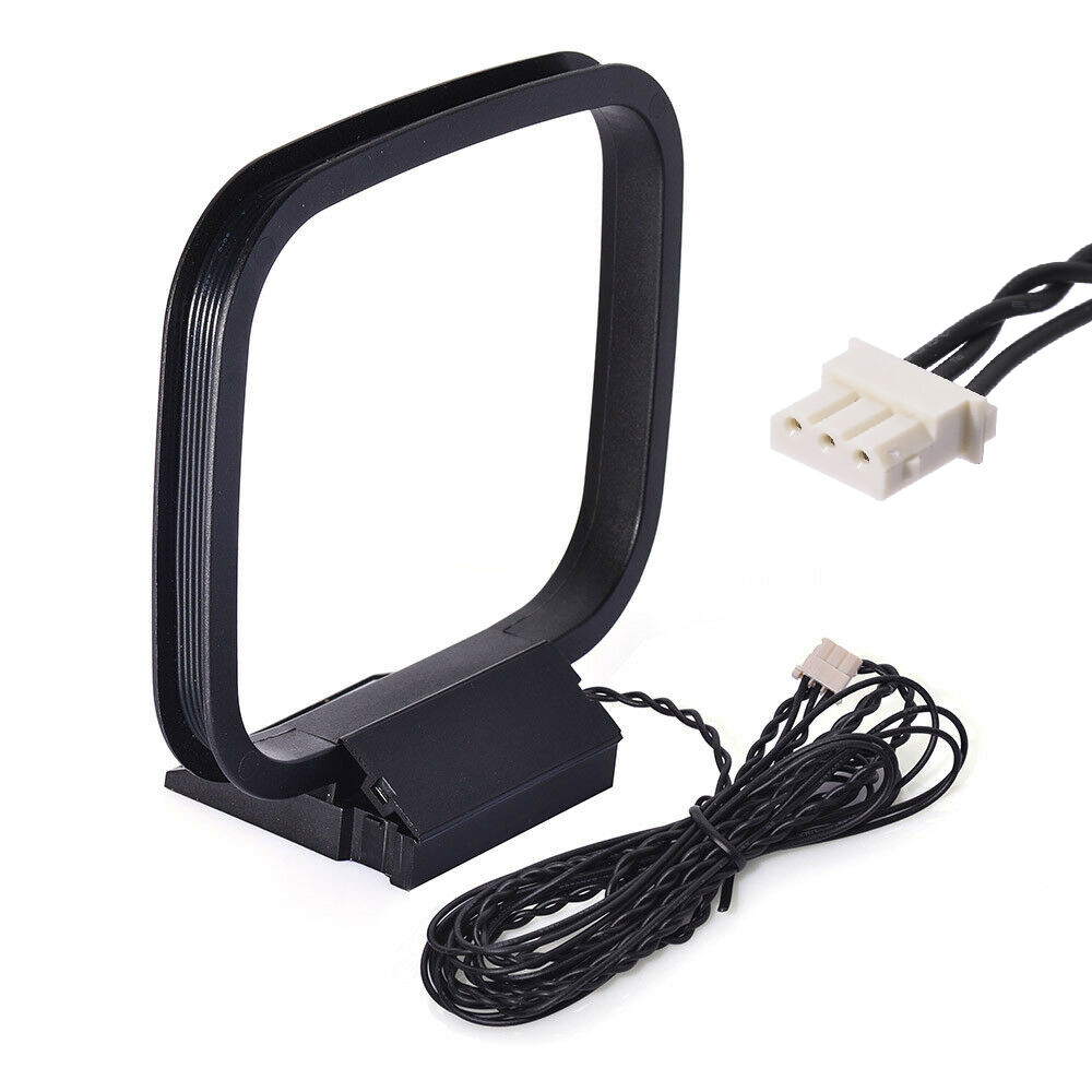 HiFi AM/FM Loop Antenna w/ 3 Pin connector Indoor Antenna for Sony Sharp Stereo