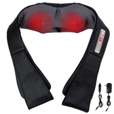 Shiatsu Neck & Back Massager with Heat Deep Kneading Massage Pillow for Shoulder