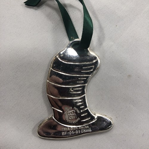 DR SUESS Cat In The Hat CHRISTMAS ORNAMENT Silver Plate Tall Magic Hat - Bild 2 von 5