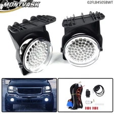 Fit For 2003-2006 GMC Sierra 1500 2500 3500 Full LED Fog Lights Lamps Left+Right