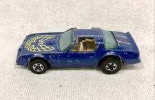 1980's Hot Wheels Hot Bird Pontiac Firebird Blue Enamel BW Tires