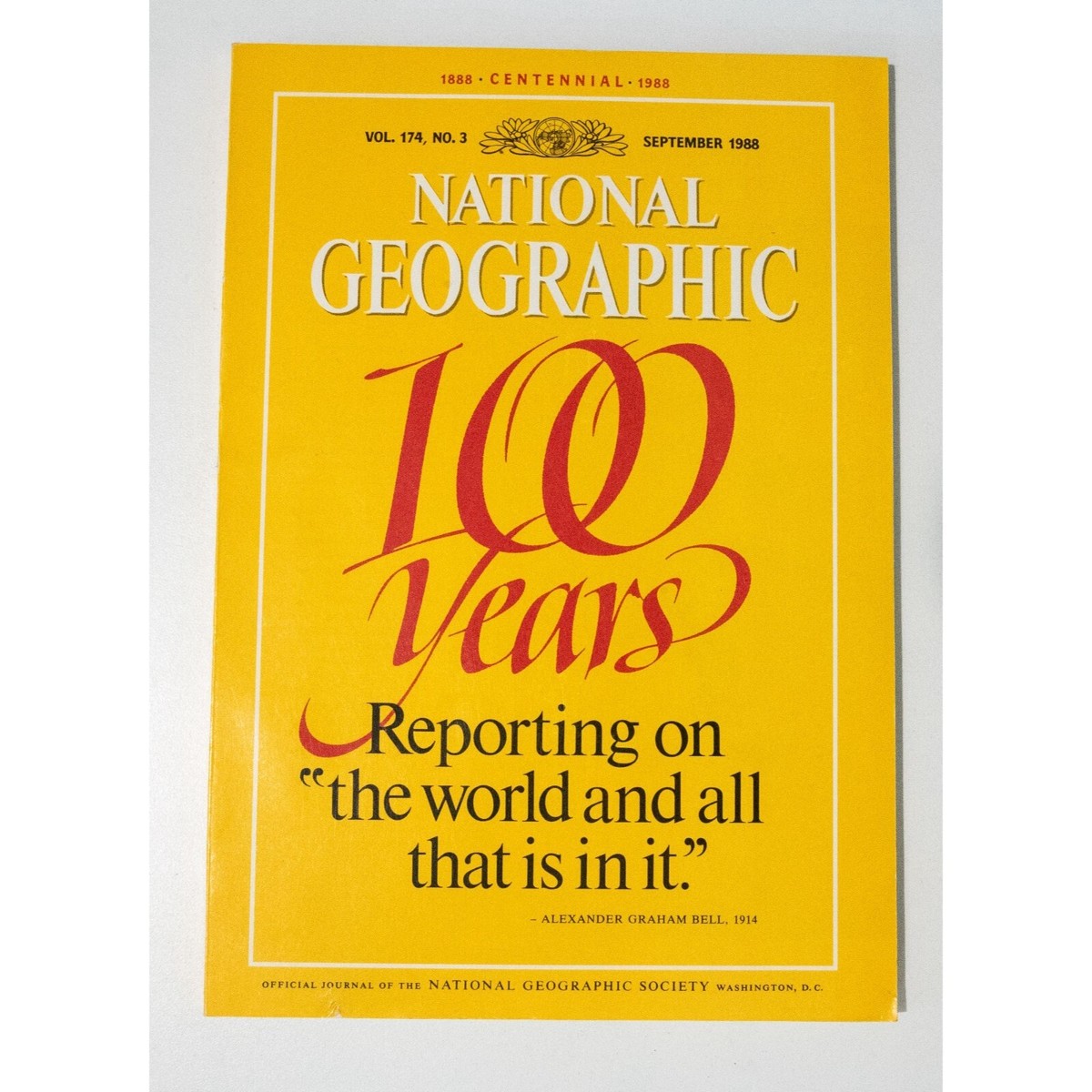 National Geographic Magazine September 1988 Centennial