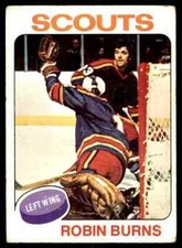1975-76 TOPPS HOCKEY #104 - ROBIN BURNS, Kansas City Scouts - VG/Poor Corners