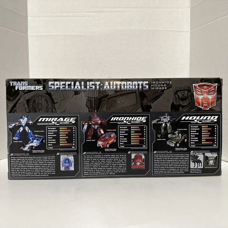 Transformers Generations Specialist Autobots Ironhide Hound Mirage Rare HTF Set - Image 2 of 4