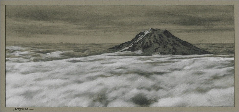 Dibujos de carbón de arte del paisaje