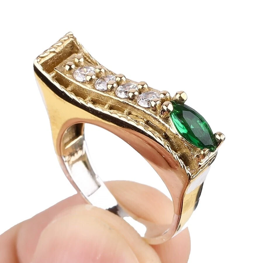 Simulated Emerald Fashion Rings