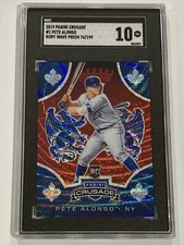 2019 Panini Crusade #1 Pete Alonso RC Crusade SGC 10 Ruby Wave Prizm /199