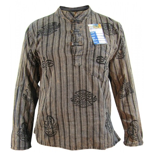 Camicie Top Casual A Maniche Lunghe Hippie Boho Stonewashed - Foto 2 di 15
