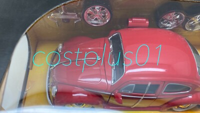 JADA DUB CITY 1959 VW BEETLE 1:24 RED HE EXTRA WHEELS VOLKSWAGEN
