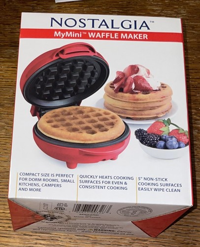 Nostalgia MWF5AQ MyMini Personal Electric Waffle Maker, Hash browns, French Toas - Bild 4 von 9
