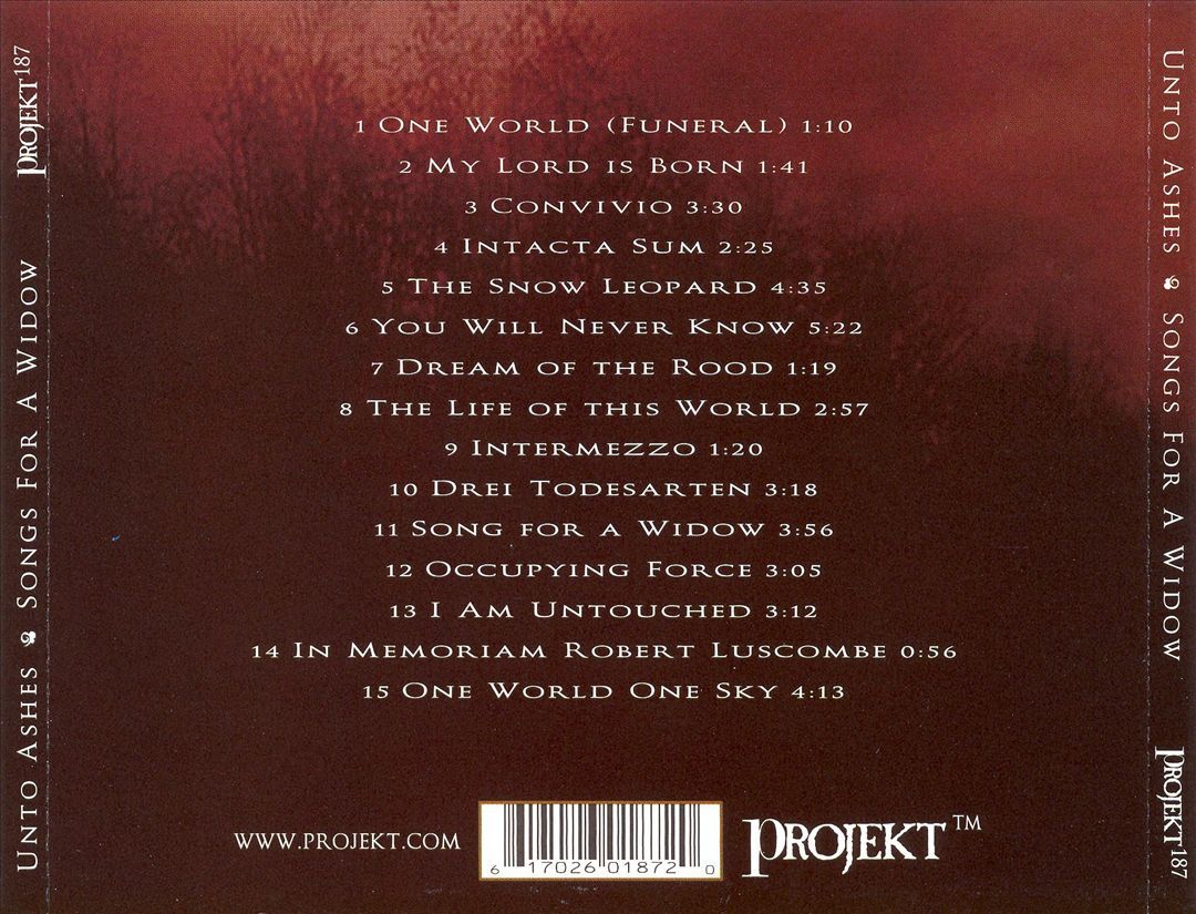【中古】 Songs for a Widow UntoAshes 中古】 Songs for a Widow UntoAshes Unto Ashes – Songs For A