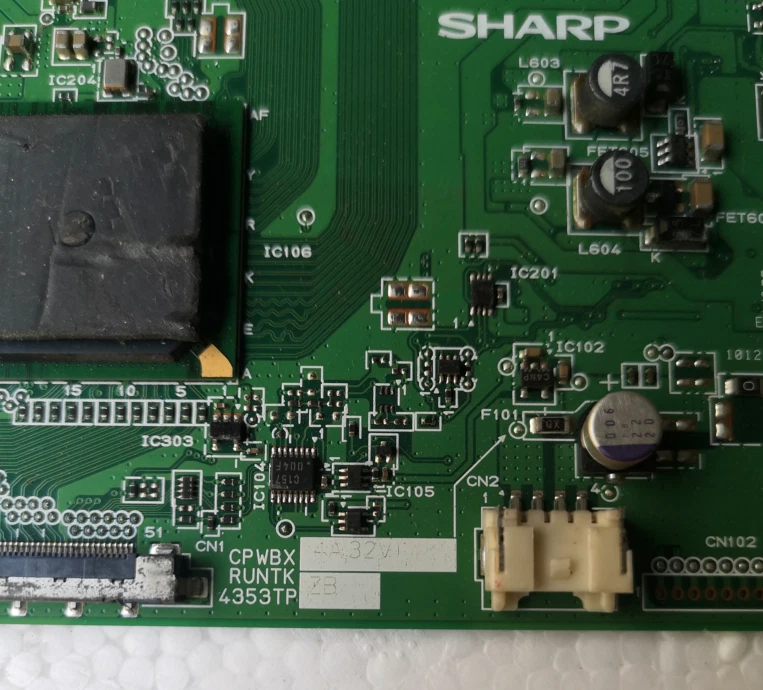 Плата Sharp T-Con CPWBX4353TPZB RUNTK4353TPZB для Sony KDL-46EX700 KDL-46EX701 - Изображение 2 из 2