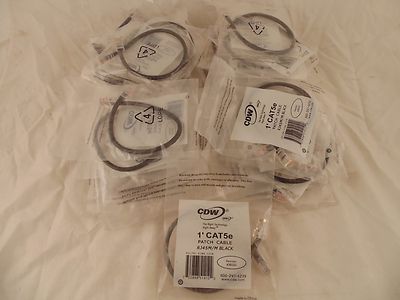 CDW (Lot of 27) A3L781-01BK-CDW 1 Ft CAT5e RJ45M/M Black Patch Cable Retail 33-2