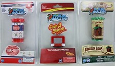 Lot/3 World's Smallest Mini Toys - Tinker Toys, Lincoln Logs, Etch-A-Sketch NEW