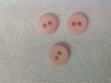 NEW 25PC BAG 5/8 INCH PINK  DULL/MATTE FINISH BUTTONS