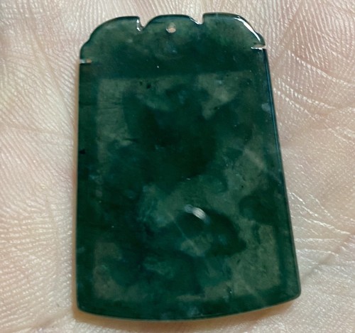 NATURAL BURMESE ICY GLASSY EMERALD GREEN JADE JADEITE A DRAGON PHOENIX PENDANT龙凤 - Picture 10 of 12
