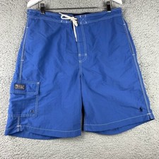 Vintage Polo Ralph Lauren Mens Mesh Lined Board Shorts Swim Trunks Size L Cargo