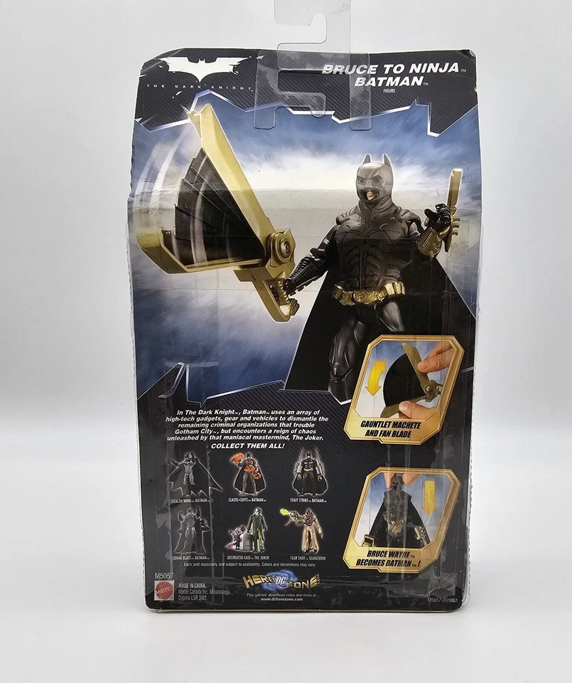 Lote de figuras de Batman del Caballero Oscuro - Bruce a Ninja Batman, Joker, Attack Copter Foto 4 de 4