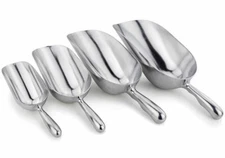 One-Piece Aluminum Scoop Round Bottom